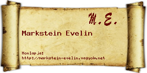 Markstein Evelin névjegykártya