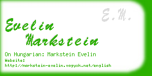 evelin markstein business card